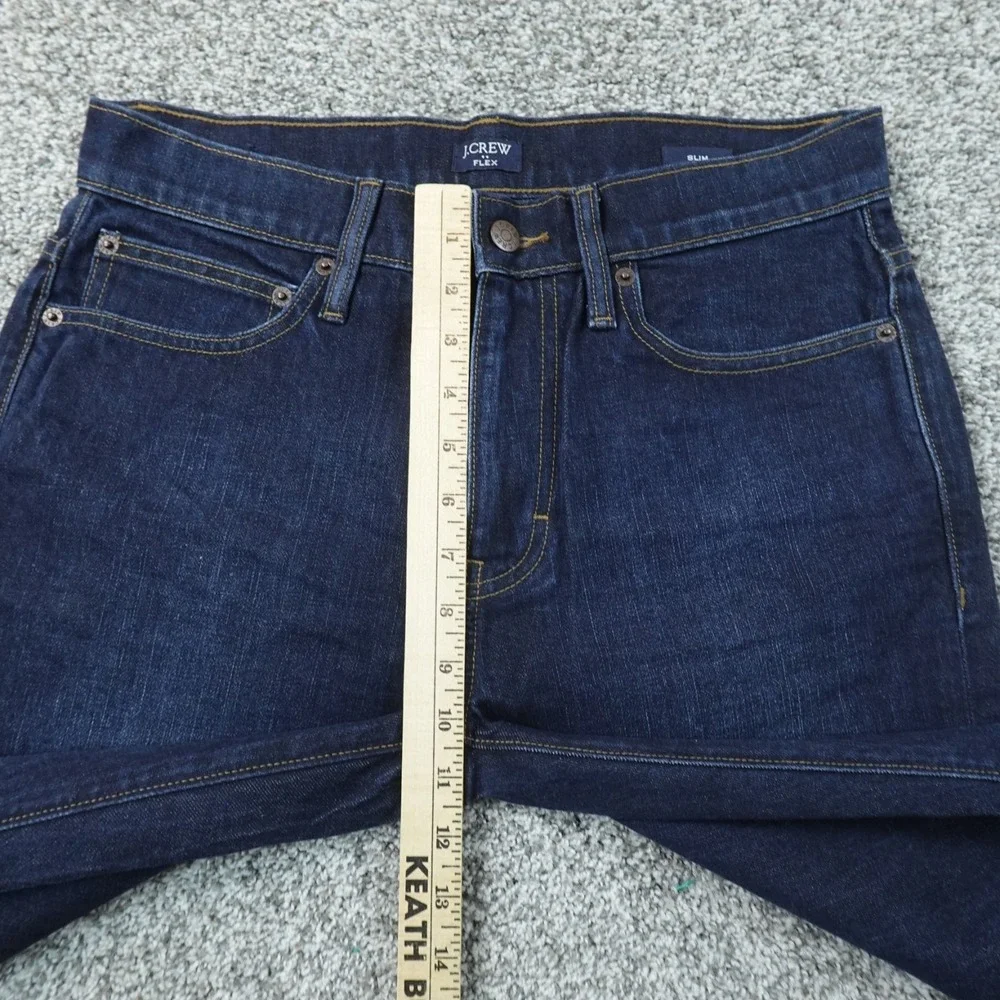 J Crew  Jeans Mens 31X30 Dark Blue Denim Pants Slim Straight Stretch Flex Preppy